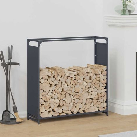 Brennholzregal Anthrazit 90x28x90 cm Kaltgewalzter Stahl