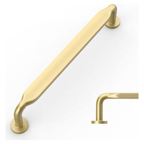 NALOOKAMIC 10 Pièces Poignee de Meuble Cuisine Laiton brossé 128mm Alliage de zinc Poignées Meubles avec Vis, pour Bureaux, Tiroirs, Armoires, Placard