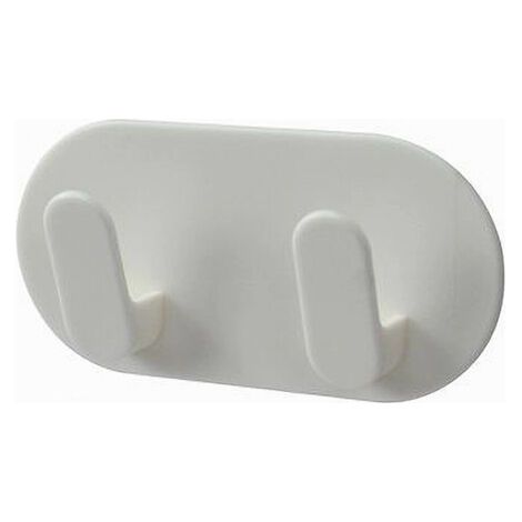 Appendiabiti 2 Ganci Posti Doppio Adesivo Parete Cucina Bagno Attaccapanni 79339 (1/2)