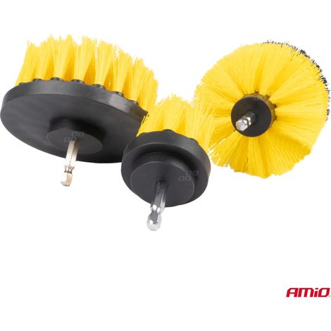 Brosses de nettoyage pour perceuses et tournevis, lot de 3, AMIO-04017 (1/2)