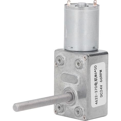 Selbsthemmender Gleichstrom-Getriebemotor, 24-V-Hochpräzisions-Untersetzungsgetriebe, Leerlaufdrehzahl 66 U/min, M6x50-mm-Welle, hohe Präzision (1/5)