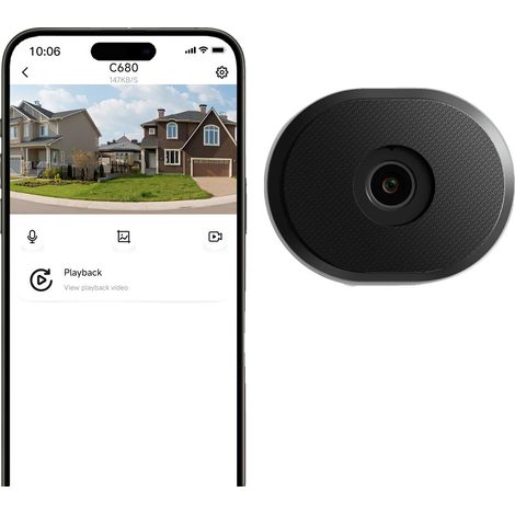 Telecamera di sicurezza, visione notturna a colori, rilevamento intelligente, C680-1PACK (1/2)
