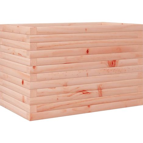 Jardinière bac lit surélevé plantes fleurs terrasse jardin 70 x 40 x 45,5 cm bois massif douglas marron