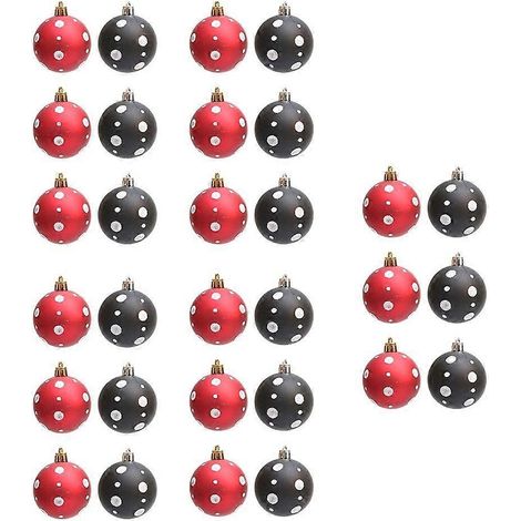 5 Boîtes de Noël, Pendentifs Sapin, Grosses Boules à Pois, Décorations Suspendues pour Maison, Lot de 5 Ornements Festifs. (1/4)