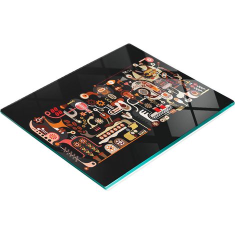 Dekoratives Schneide- und Servierbrett aus Glas, ideal für die Kaffeezubereitung, 60 x 52 cm (1/5)