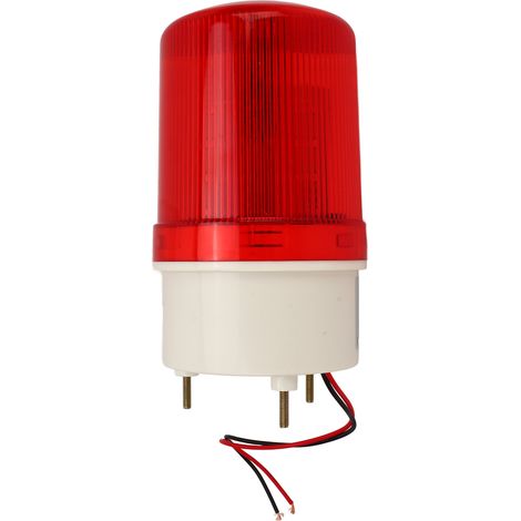 Industrielle LED-Drehblitzleuchte, elektrisches Rundum-Signallicht, stiller Alarm für Notfallwarnung, rot, 24 V (1/5)
