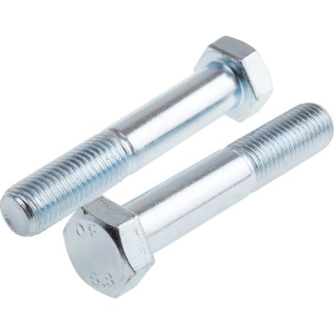 Vis à tête hexagonale, Acier Galvanisé brillant, M14 x 90mm ( Prix pour Sachet de 25 ) (1/2)