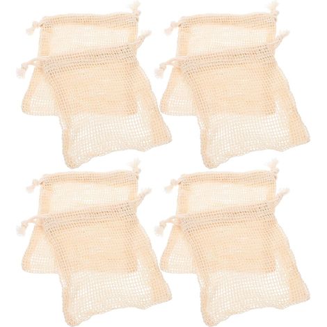 Pieces Medium Size Cotton Soap Bags with Drawstring for