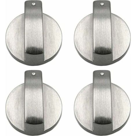 Ulisem – Lot de 4 boutons de cuisinière à gaz en alliage de zinc – Dimensions 6mm – Résistance à la friction – Design moderne pour cuisine (1/4)