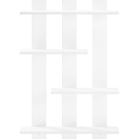 vidaXL Estante de pared Blanco 61 x 13,5 x 88 cm Madera de ingeniería (1/2)