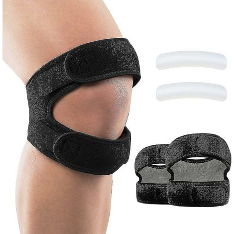 Lot de 2 sangles de soutien pour tendon rotulien, soulagement de la douleur au genou et sangle pour tendon rotulien pour hommes et femmes (1/4)