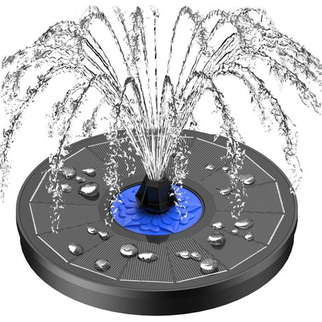Fontaine Solaire, 3.5W Solaire Flottant Extérieur Fontaine Pompe Bassin Solaire avec 8 Buses pour Bain d'oiseaux, Étang, Piscine, Patio, Jardin Fontaine, Décoration de Jardin