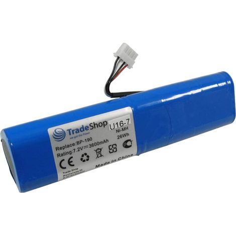 Trade-Shop Ni-MH Werkzeug Akku 7,2V 3600mAh ersetzt BP190 BP-190 B11432 B-11432 für Scopemeter Fluke 190M 192 192B 196 196B 196C 199 199B 199C 215 215C 215C-S 225 225C 225C-S 192-B 196-B 196-C 199-B