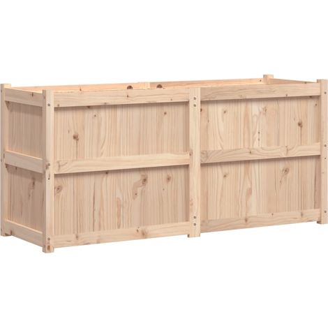 Vassoio per fioriera aiuola rialzata piante fiori terrazza giardino 150 x 50 x 70 cm legno di pino massiccio marrone 020037447