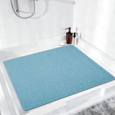 Tapis de douche antidérapant 60x60 cm, Doux Confort, Tapis de bain antibactérien avec trous d'évacuation, pour baignoire et zones humides (1/5)