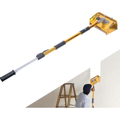 WANLECY Kit d'outils de finition pour plaques de plâtre, manche réglable de 101 à 50 cm, adapté à la décoration murale et aux travaux de construction (1/5)