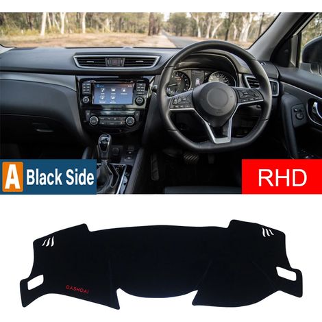 (Côté noir, conduite à droite) Convient pour Nissan Qashqai J11 2014-2018 2019 2020. Housse de tableau de bord, tapis de protection solaire, coussinet antidérapant. Accessoires inclus. (1/5)