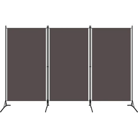 3-tlg. Raumteiler Anthrazit 260x180 cm