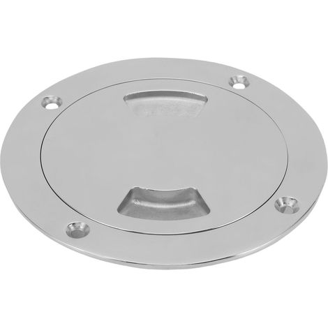 Couvercle détachable rond de trappe de bateau de 4 pouces, plaque de pont antidérapante en acier inoxydable 316, Inspection pour bateau de Yacht marin (1/5)