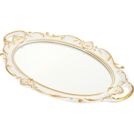 Plateau Miroir Vintage Multifonctionnel pour Maison Décoration Élégante Et Organisateur De Bijoux pour Dresser Salon Et Café (1/5)