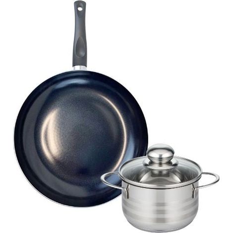 Ensemble de 1 Poêle de cuisson 20 cm et 1 faitout 12 cm Elo Prima Brillant (1/5)