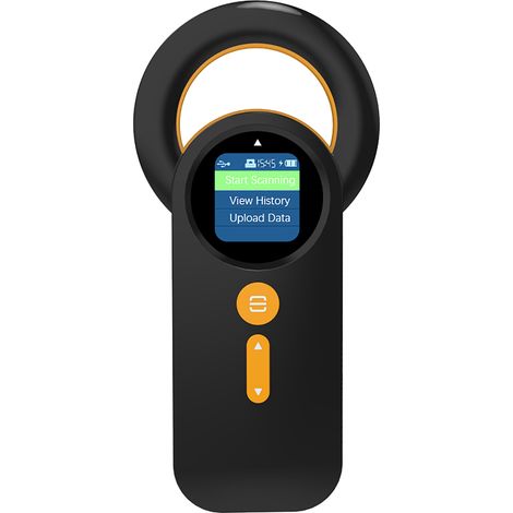 Lecteur de puces électroniques pour animaux, lecteur d'identification portable, connexion Bluetooth USB 2.4G, capacité de stockage de 240 puces, écran OLED 134,2 kHz. (1/5)
