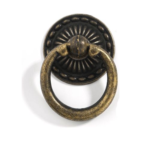 4 pièces anneau bronze drawer handle, tiroir anneau monotrou tirer, cabinet handles meubles matériel (1/4)