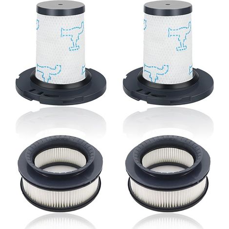 CYRILL - Confezione da 4 filtri riutilizzabili per aspirapolvere Rowenta X-Force Flex 11.60, 12.60, 14.60, 15.60 - 2 pre-motore + 2 post-motore - Sostituisce ZR009007, ZR009008 (1/4)