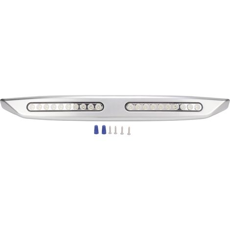Barre lumineuse pour camping-car, 20 LED, auvent de porche, 12V, étanche, utilitaire extérieur pour Yachts et camping-cars, argent.