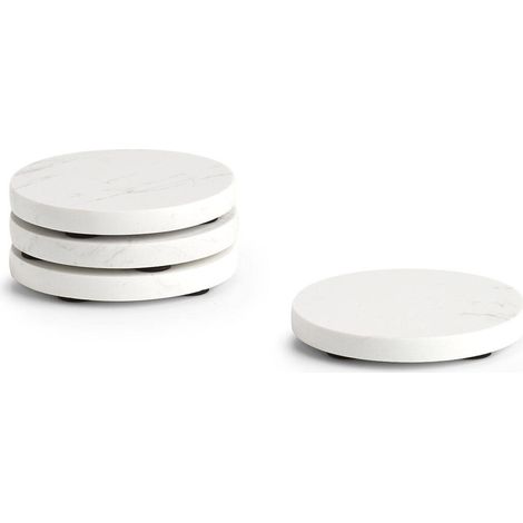 Untersetzer für Gläser Marmor, Ø 9,5 cm, 4er-Set (1/4)