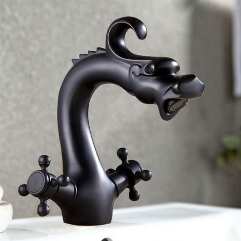 Waschbecken Wasserhahn Antik Waschtisch Armatur Drache Muster Wasserhahn