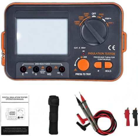 Testeur de résistance d'isolement numérique haute précision VC60B+, mégohmmètre portable avec rétroéclairage (1/5)