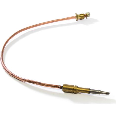 Thermocouple de rechange - 1 pièce - Laiton et cuivre - Sécurité gaz et flamme - Chaudières murales - 27 cm