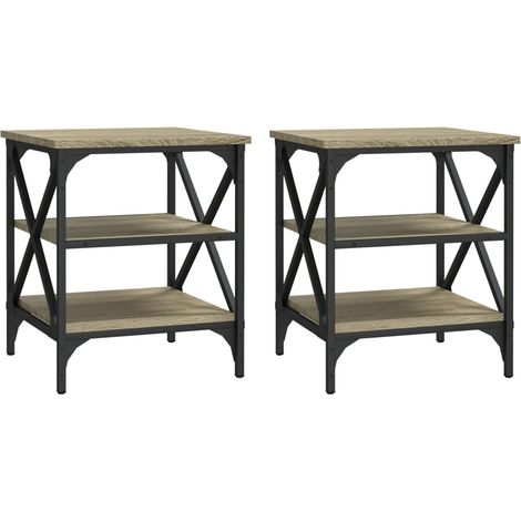 Maison Exclusive - Beistelltische 2 Stk. Sonoma-Eiche 40x42x50 cm