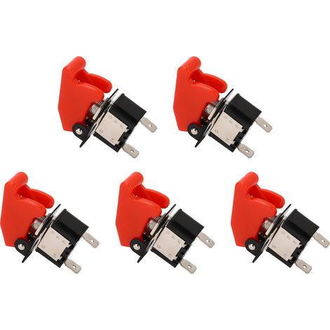 Lot de 5 interrupteurs à bascule étanches 12 V CC 25 A à 2 broches pour véhicules et bateaux (1/5)