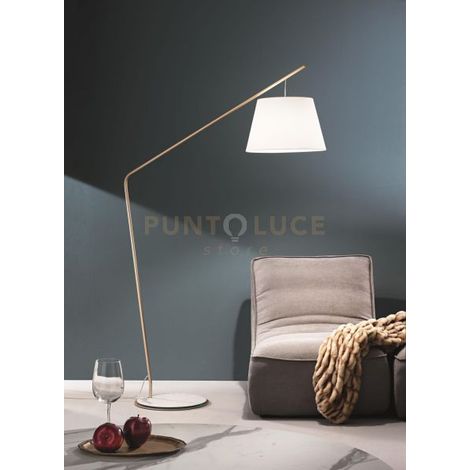 PIANTANA VELVET ORO CON PARALUME BIANCO 1 LUCE ATTACCO E27
