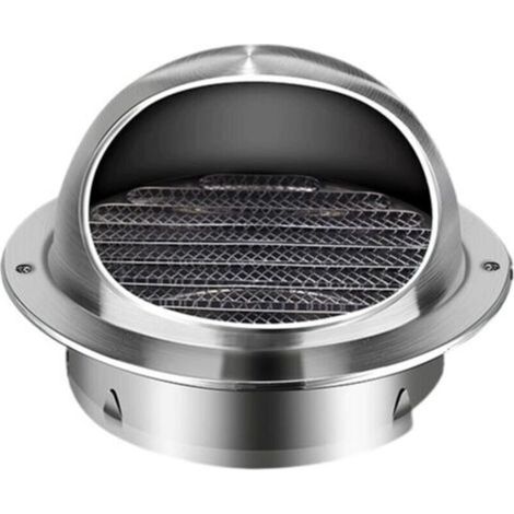 Grille de ventilation extérieure en acier inoxydable. grille circulaire de chauffage et de ventilation. grille de ventilation de plafond (100 mm)