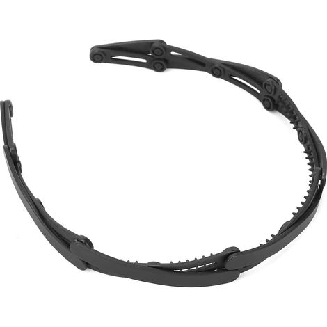 Foldable hair hoops, adjustable plastic folding headband for home use for women and school for girls (black) (1/5)