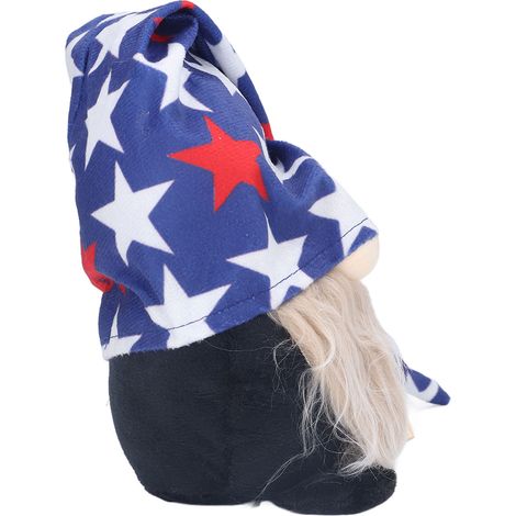 Poupée gnome mignonne sans visage, poupée décorative patriotique naine, ornement pour bureau, salon, chambre, barbe grise (1/5)