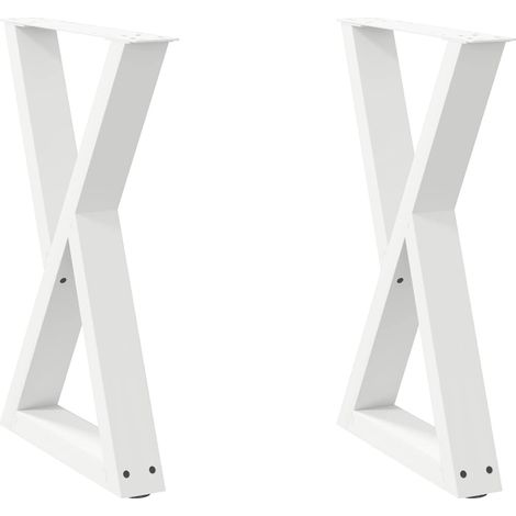 Maison Exclusive - Esstisch Beine 2 Stk. Weiß 60x(72-73,3) cm Sta