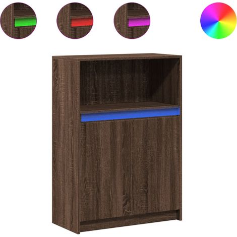 Maison Exclusive - Credenza con LED Rovere Marrone 72x34x100 cm Legno Multistrato