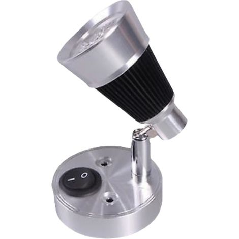 Lampe de chevet à LED volts avec abat-jour - Éclairage froid pour camping-car voiture bateau et maison 12 noir blanc (1/5)