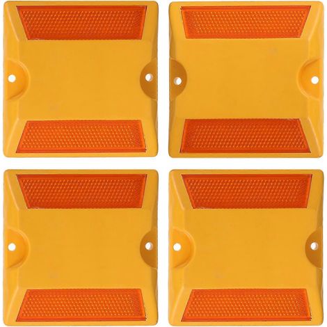 plaques de ralentissement pour autoroute, butoirs, blocs réfléchissants de limitation de vitesse-10.00X10.00X2.00CM-Yellow (1/4)