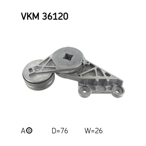 Tendeur de courroie, courroie trapézoïdale à nervures SKF VKM 36120 RENAULT