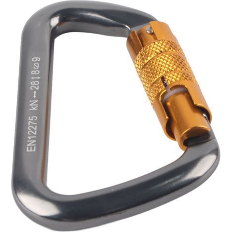 Mousqueton d'alpinisme et d'escalade, verrouillage principal de type D, boucle de sécurité automatique (1/5)