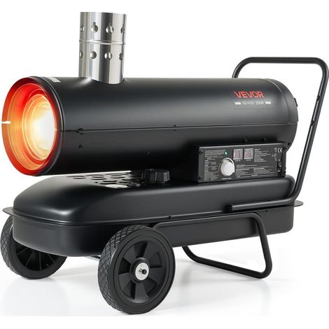 Canon à chaleur diesel, chauffage air pulsé 20 kW, thermostat réglable cuve 38 L, pour chantier, entrepôt et garage (1/5)