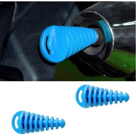 CSPARCV 2 Stück Auspuff-Waschstopfen, Auspuff-Waschstopfen, Auspuff-Endrohrstopfen Universal-Gummi-Ablassstopfen (Blau) (1/5)