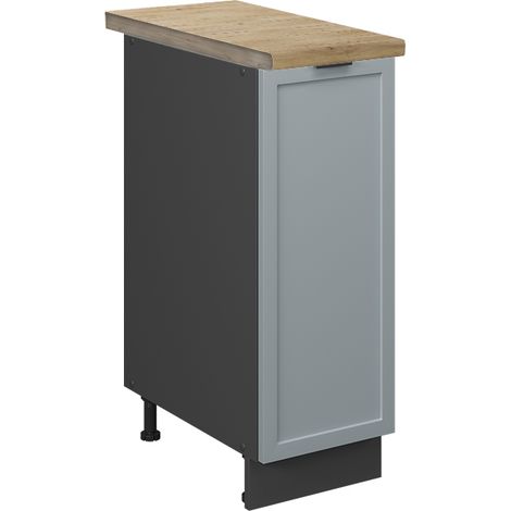 Apothekerschrank Fame-Line, Hellblau-grau, 30 cm , AP Eiche, Vicco
