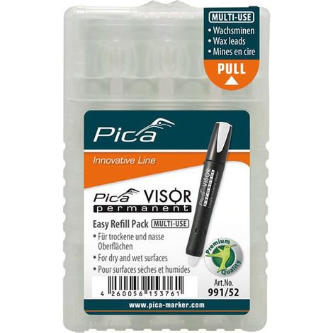 Pica VISOR 4 x Ersatzminen Weiß