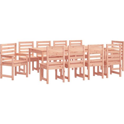 11 Piece Garden Dining Set Solid Wood Douglas vidaXL (1/5)